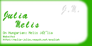 julia melis business card